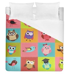 Owls Pattern, Abstract, Art, Desenho Duvet Cover (queen Size) by kyorashop23