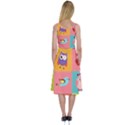 Owls Pattern, Abstract, Art, Desenho Midi Sleeveless Dress View2