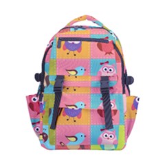 Owls Pattern, Abstract, Art, Desenho Carry-on Double Buckle Travel Backpack by kyorashop23