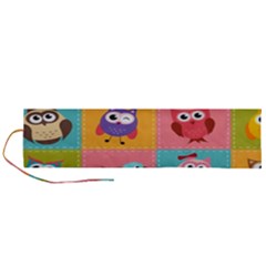 Owls Pattern, Abstract, Art, Desenho Roll Up Canvas Pencil Holder (l) by kyorashop23