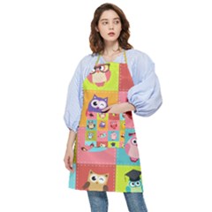 Owls Pattern, Abstract, Art, Desenho Pocket Apron by kyorashop23