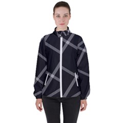 Stripes, Zigzag Women s High Neck Windbreaker