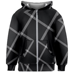 Stripes, Zigzag Kids  Zipper Hoodie Without Drawstring