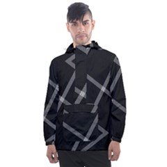 Stripes, Zigzag Men s Front Pocket Pullover Windbreaker