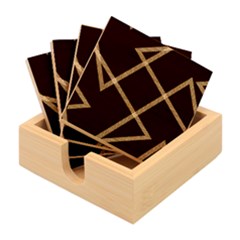 Stripes, Zigzag Bamboo Coaster Set by kyorashop23