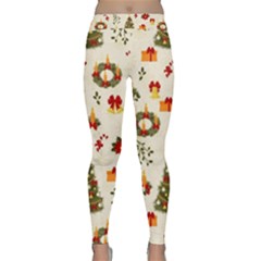 Christmas Pattern, Pattern, Christmas, Trees Classic Yoga Leggings