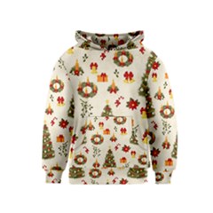 Christmas Pattern, Pattern, Christmas, Trees Kids  Pullover Hoodie