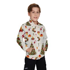 Christmas Pattern, Pattern, Christmas, Trees Kids  Windbreaker