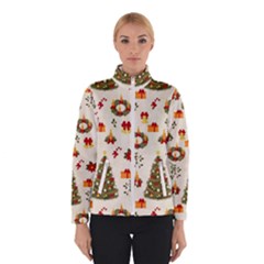 Christmas Pattern, Pattern, Christmas, Trees Women s Bomber Jacket