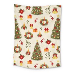 Christmas Pattern, Pattern, Christmas, Trees Medium Tapestry