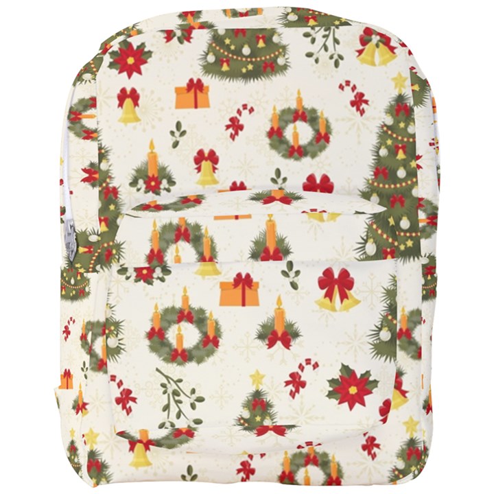 Christmas Pattern, Pattern, Christmas, Trees Full Print Backpack