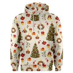 Christmas Pattern, Pattern, Christmas, Trees Men s Overhead Hoodie