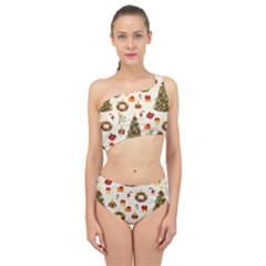 Christmas Pattern, Pattern, Christmas, Trees Spliced Up Two Piece Swimsuit