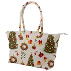 Christmas Pattern, Pattern, Christmas, Trees Canvas Shoulder Bag