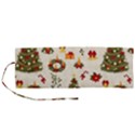 Christmas Pattern, Pattern, Christmas, Trees Roll Up Canvas Pencil Holder (M) View1