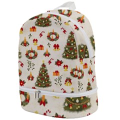 Christmas Pattern, Pattern, Christmas, Trees Zip Bottom Backpack