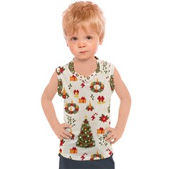 Christmas Pattern, Pattern, Christmas, Trees Kids  Sport Tank Top