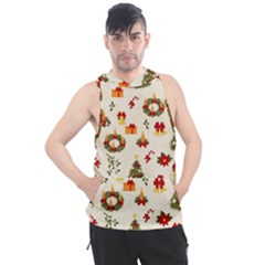 Christmas Pattern, Pattern, Christmas, Trees Men s Sleeveless Hoodie