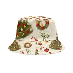 Christmas Pattern, Pattern, Christmas, Trees Inside Out Bucket Hat