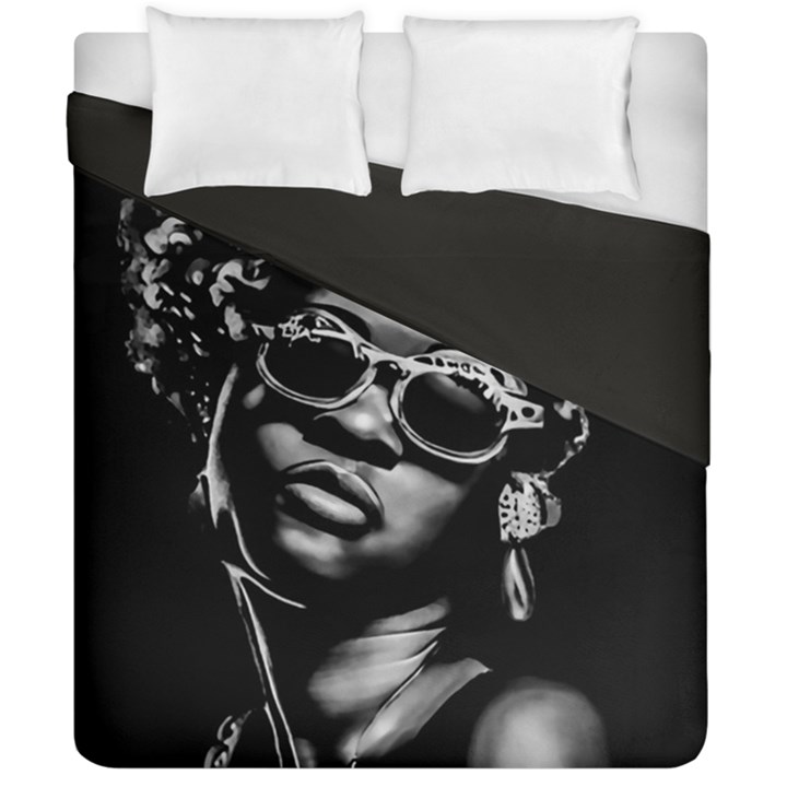 Afro Beauty Woman Portrait (AI+Human) Duvet Cover Double Side (California King Size)