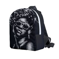 Afro Beauty Woman Portrait (ai+human) Kids  Age 2-4 Lightweight Preschool Backpack by dflcprintsclothing