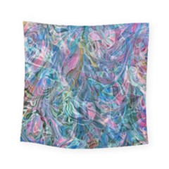 Saturday Straight Blue  Square Tapestry (small)