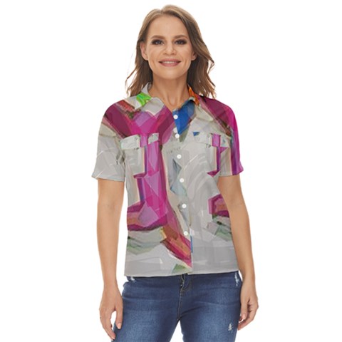 900 Luciano 897116 60697 V1 V1 Women s Short Sleeve Double Pocket Shirt by Lucianodenobrega