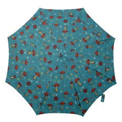 Whimsical Mushroom Pattern Hook Handle Umbrellas (large) by Drawde