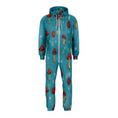 Whimsical Mushroom Pattern Hooded Jumpsuit (kids)