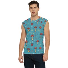 Whimsical Mushroom Pattern Men s Raglan Cap Sleeve T-shirt by Drawde