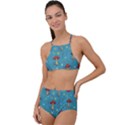 Whimsical Mushroom pattern Halter Tankini Set View1