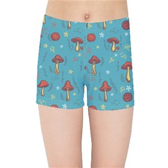 Whimsical Mushroom Pattern Kids  Sports Shorts