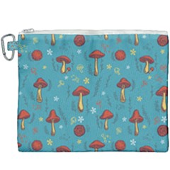 Whimsical Mushroom Pattern Canvas Cosmetic Bag (xxxl) by Drawde