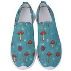 Whimsical Mushroom Pattern Men s Slip On Sneakers by Drawde