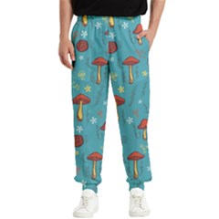 Whimsical Mushroom Pattern Men s Elastic Waist Pants by Drawde