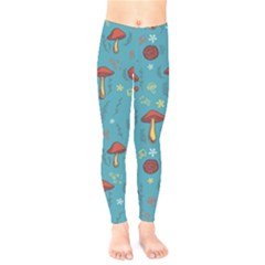 Whimsical Mushroom Pattern Kids  Classic Winter Leggings