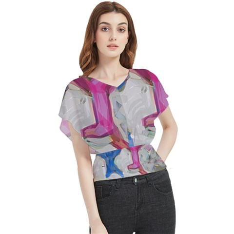 900 Luciano 897116 60697 V1 V1 Butterfly Chiffon Blouse by Lucianodenobrega