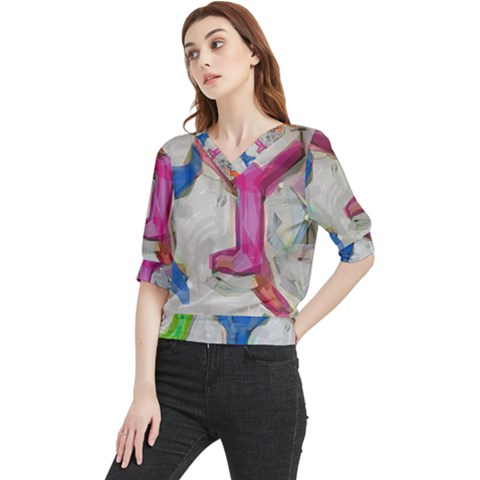 900 Luciano 897116 60697 V1 V1 Quarter Sleeve Blouse by Lucianodenobrega