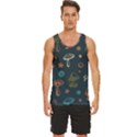 Whimsical Mushrooms pattern Men s Wide Collar Tank Top View1