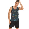 Whimsical Mushrooms pattern Men s Wide Collar Tank Top View3