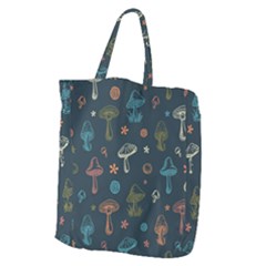 Whimsical Mushrooms Pattern Giant Grocery Tote