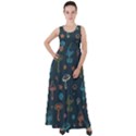 Whimsical Mushrooms pattern Empire Waist Velour Maxi Dress View1