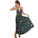 Whimsical Mushrooms pattern Backless Maxi Beach Dress View1