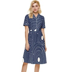 Art Button Top Knee Length Dress