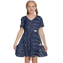 Art Kids  Short Sleeve Tiered Mini Dress