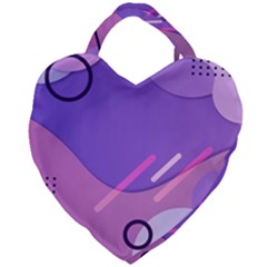 Colorful Labstract Wallpaper Theme Giant Heart Shaped Tote by Apen