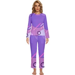 Colorful Labstract Wallpaper Theme Womens  Long Sleeve Lightweight Pajamas Set by Apen