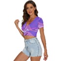 Colorful Labstract Wallpaper Theme V-Neck Crop Top View2