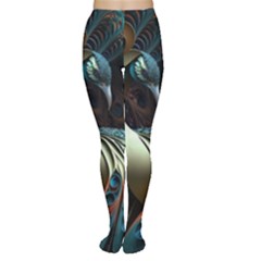 Colorful Peacock Bird Feathers Tights