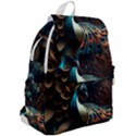 Colorful Peacock Bird Feathers Top Flap Backpack View2